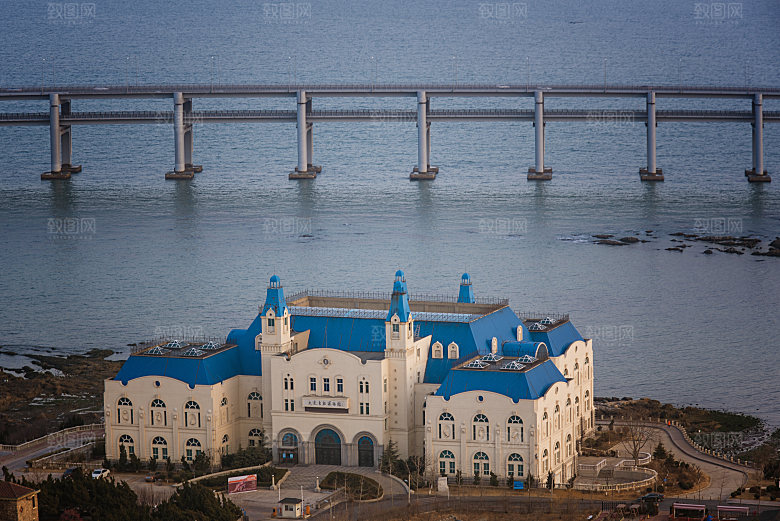 北海道江南河流江边渔村小镇