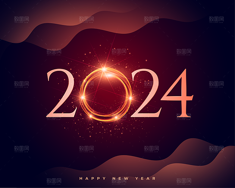 2024闪耀新年海报模板设计