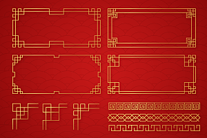 中国传统边框矢量设计素材