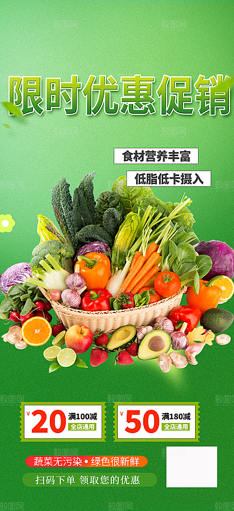 美食促销活动周年庆海报