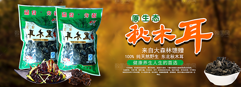 淘宝电商咖啡木耳促销海报