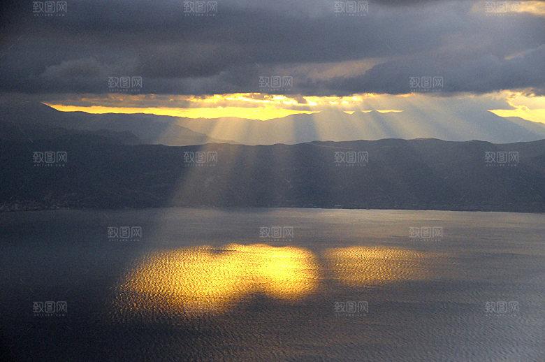 海景水景山脉高原后期合成背景素材