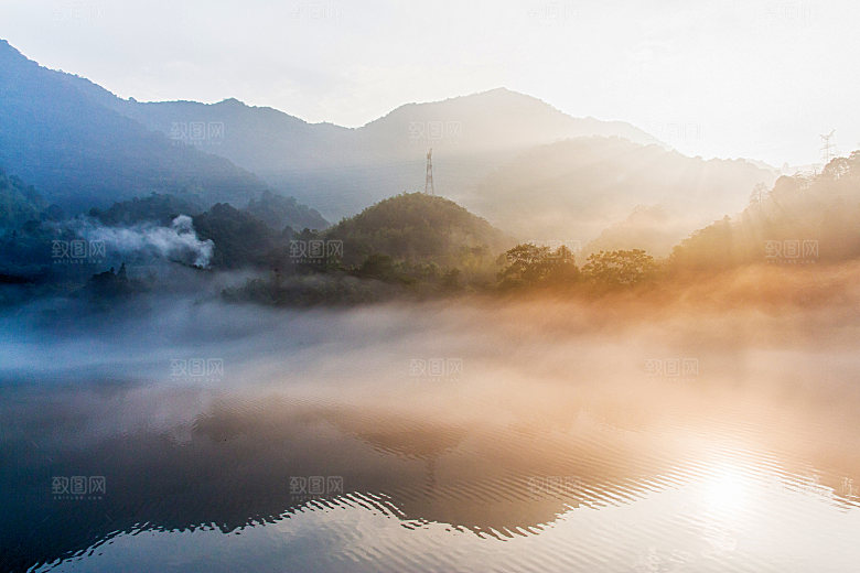 海景水景山脉高原后期合成背景素材