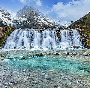 海景水景山脉高原后期合成背景素材