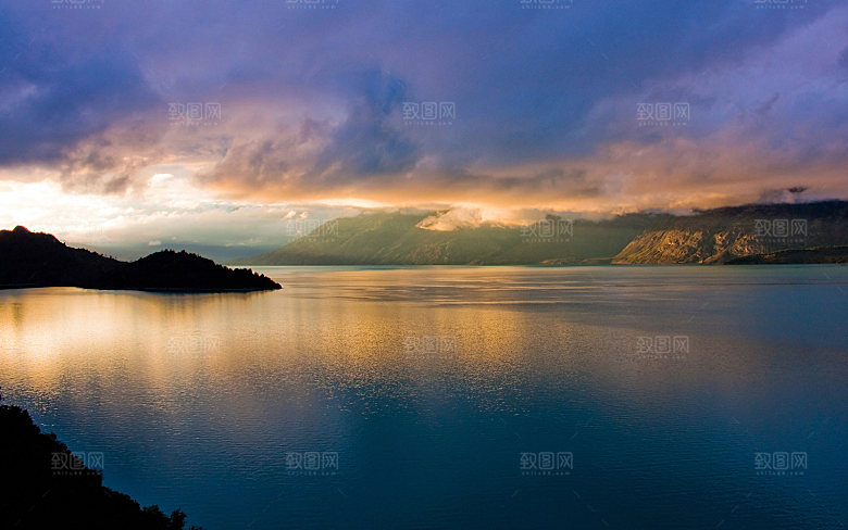 海景水景山脉高原后期合成背景素材