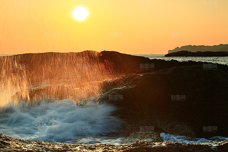 海景水景山脉高原后期合成背景素材