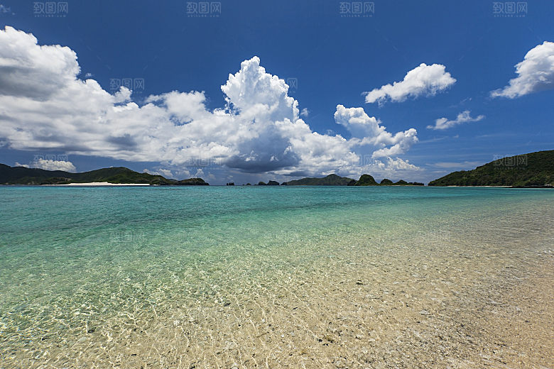 海景水景山脉高原后期合成背景素材