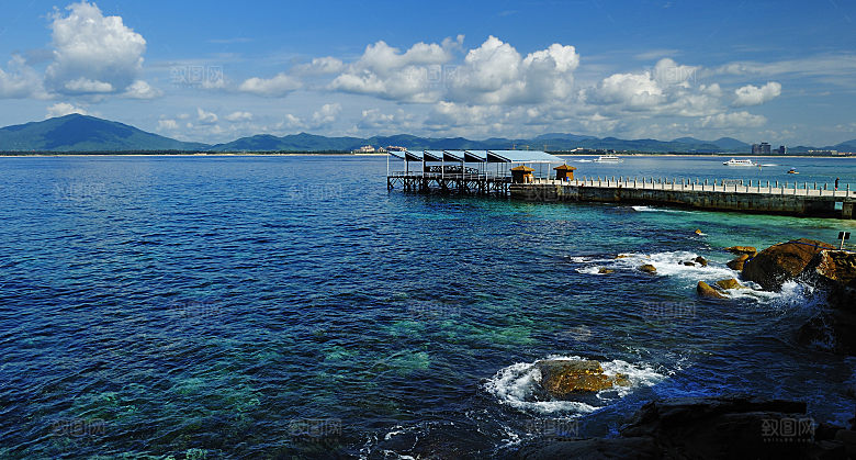 海景水景山脉高原后期合成背景素材