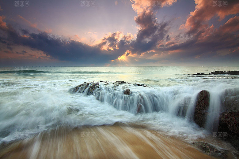 海景水景山脉高原后期合成背景素材
