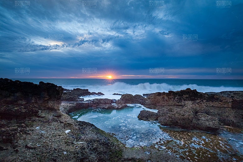 海景水景山脉高原后期合成背景素材
