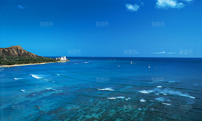 海景水景山脉高原后期合成背景素材