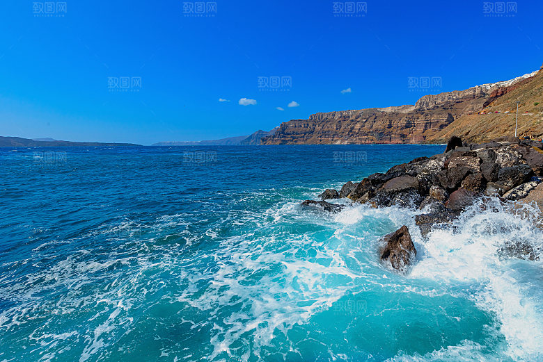 海景水景山脉高原后期合成背景素材