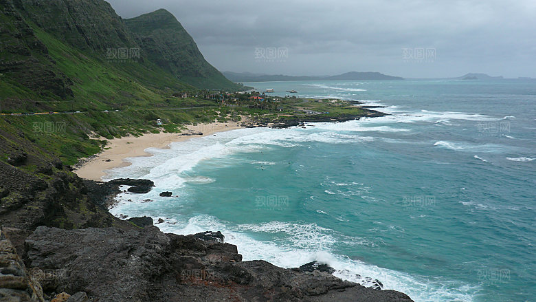 海景水景山脉高原后期合成背景素材