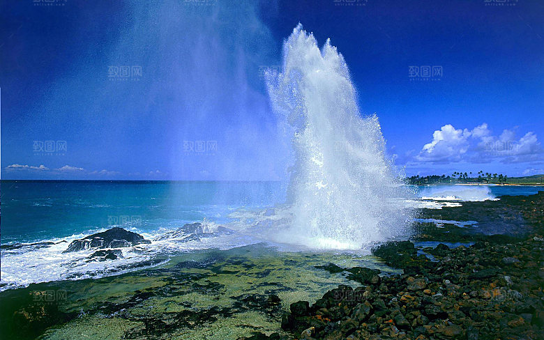 海景水景山脉高原后期合成背景素材
