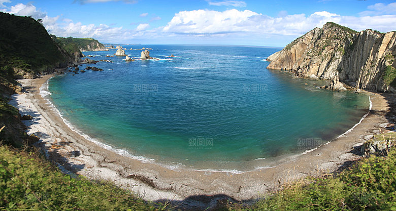 海景水景山脉高原后期合成背景素材