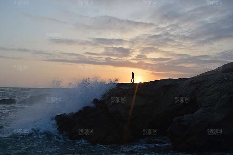 海景水景山脉高原后期合成背景素材