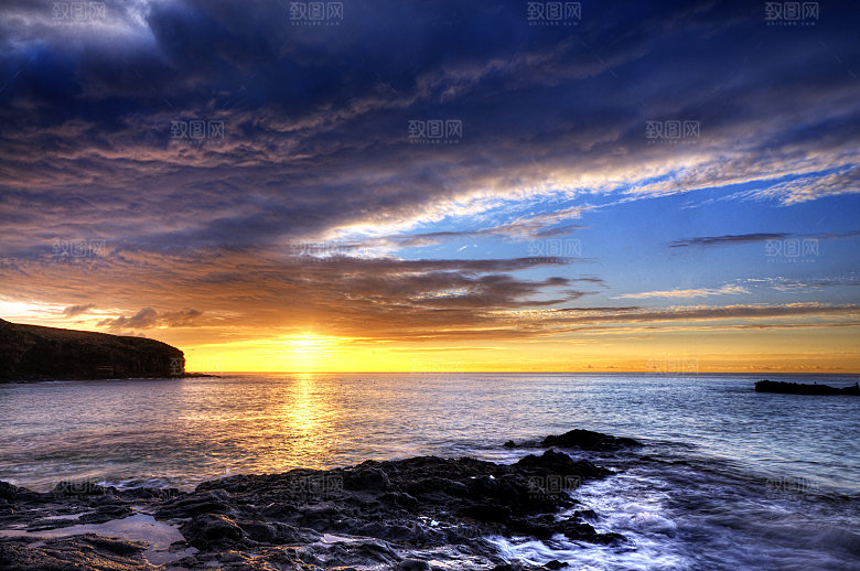 海景水景山脉高原后期合成背景素材