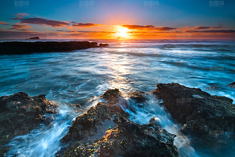 海景水景山脉高原后期合成背景素材