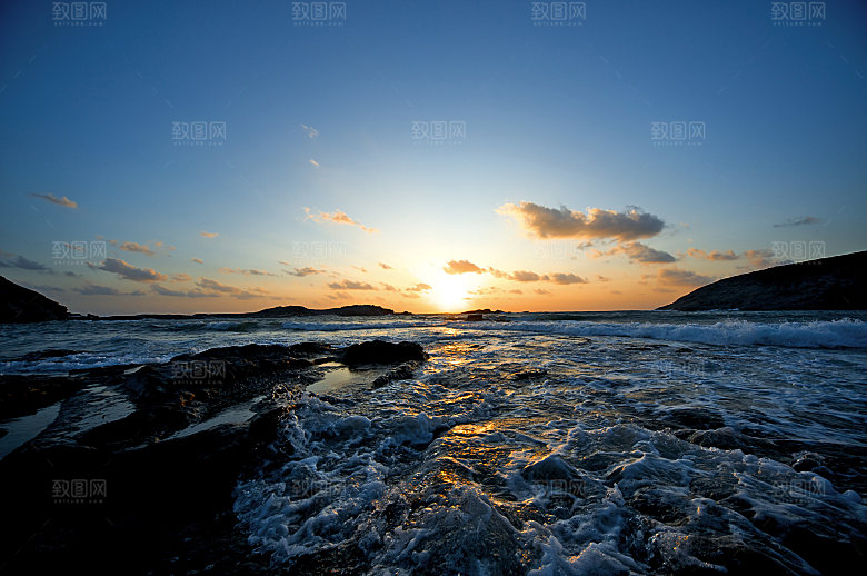 海景水景山脉高原后期合成背景素材