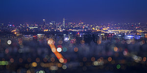 夜景城市后期合成背景素材