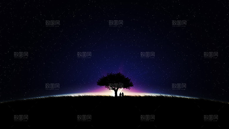 夜景城市后期合成背景素材