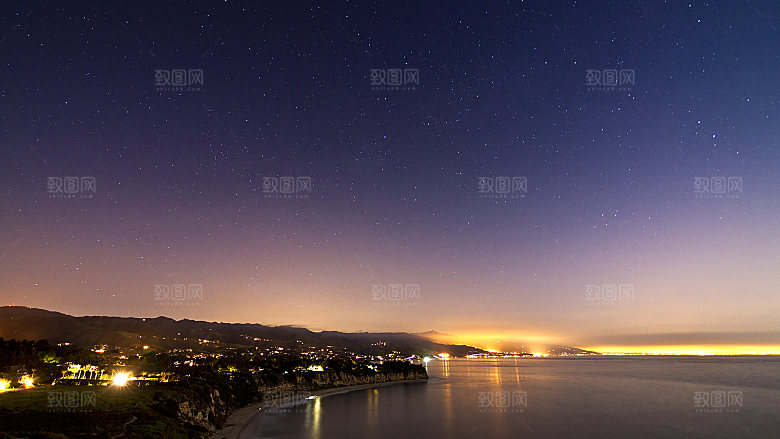 夜景城市后期合成背景素材
