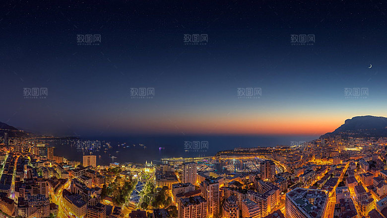 夜景城市后期合成背景素材