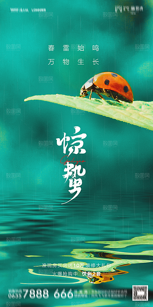 惊蛰宣传海报设计素材广告