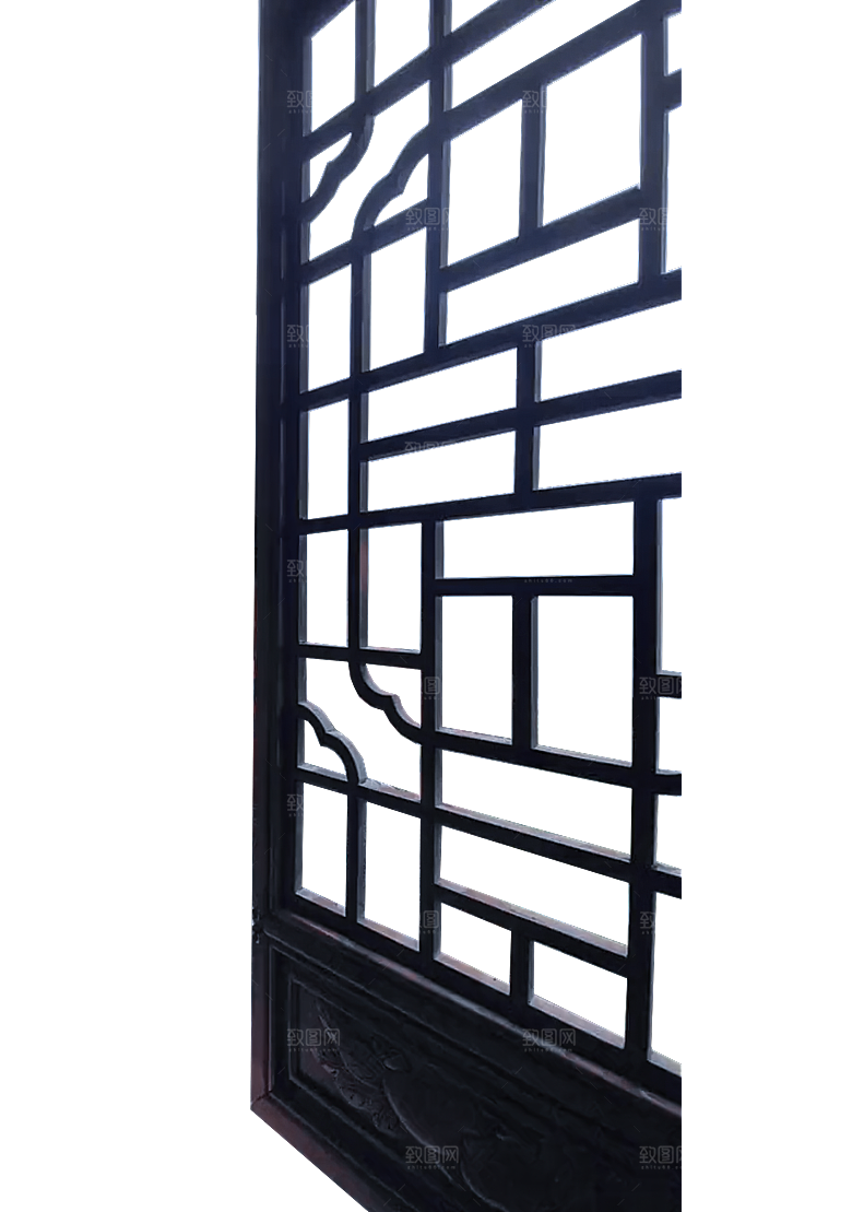 复古古代建筑窗户门窗素材