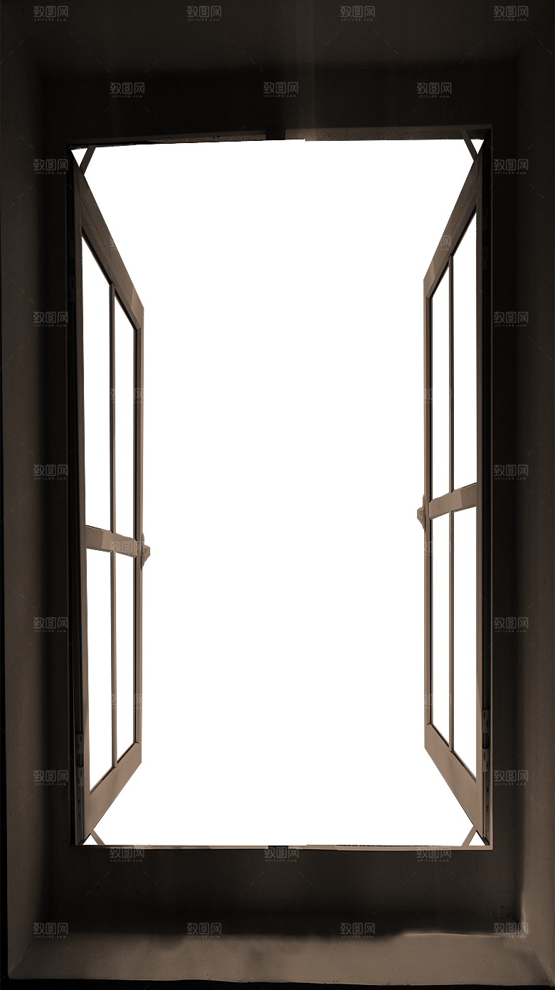 复古古代建筑窗户门窗素材
