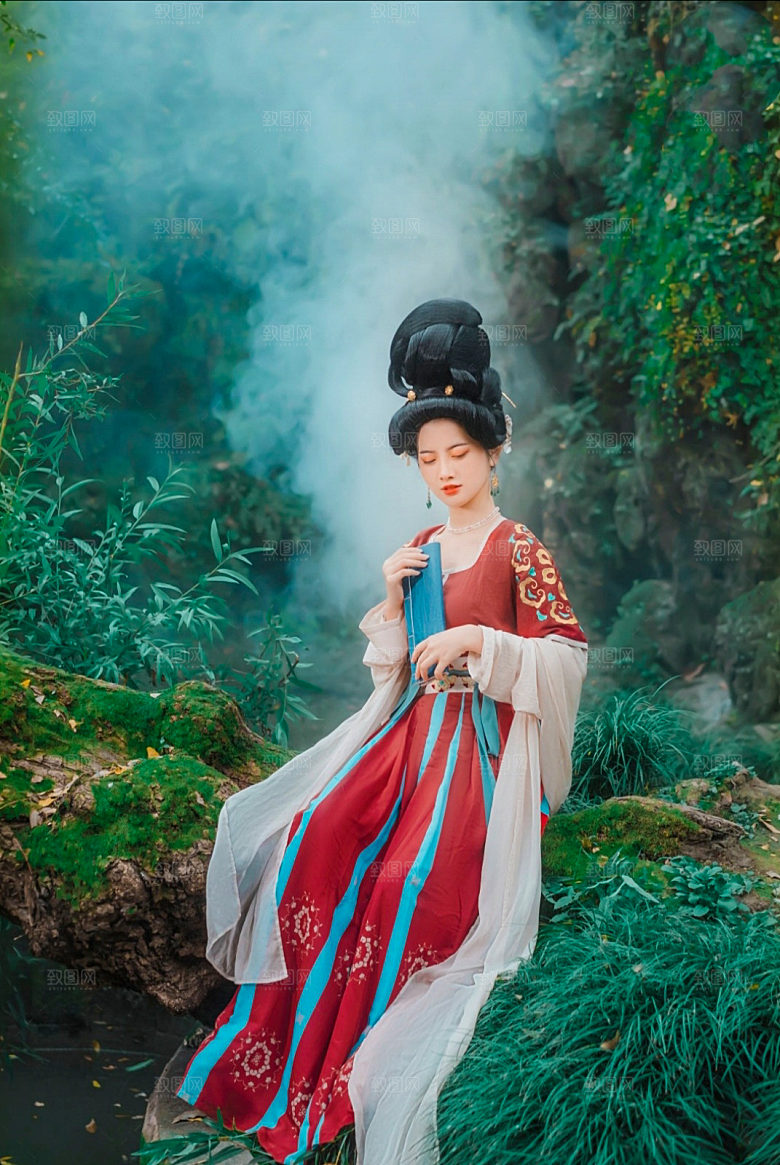 自然风景森林河流素材