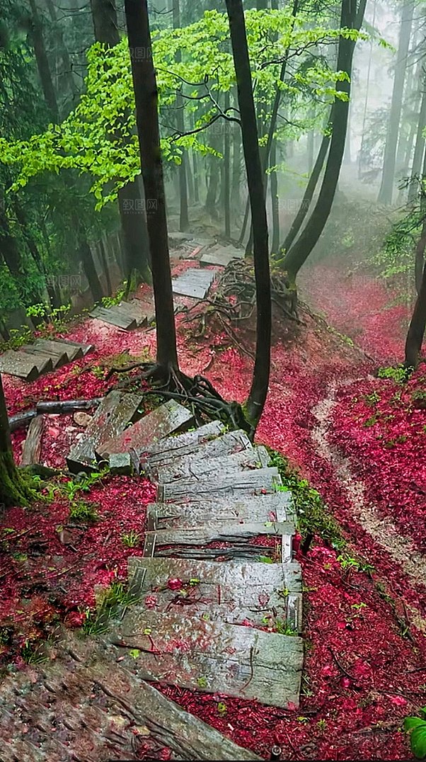 自然风景森林河流素材
