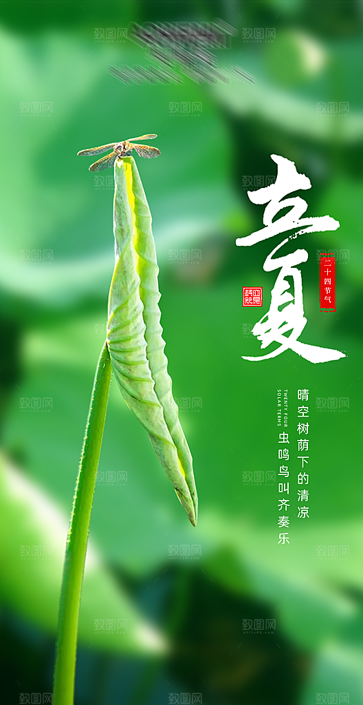 二十四节气立夏海报两版