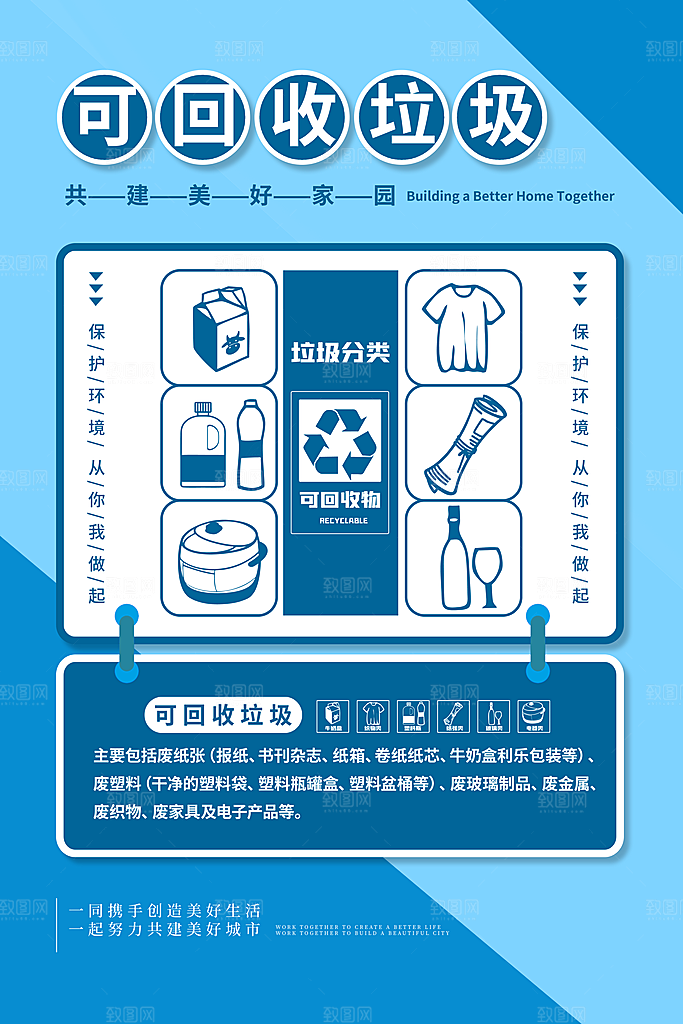 保护环境垃圾分类海报