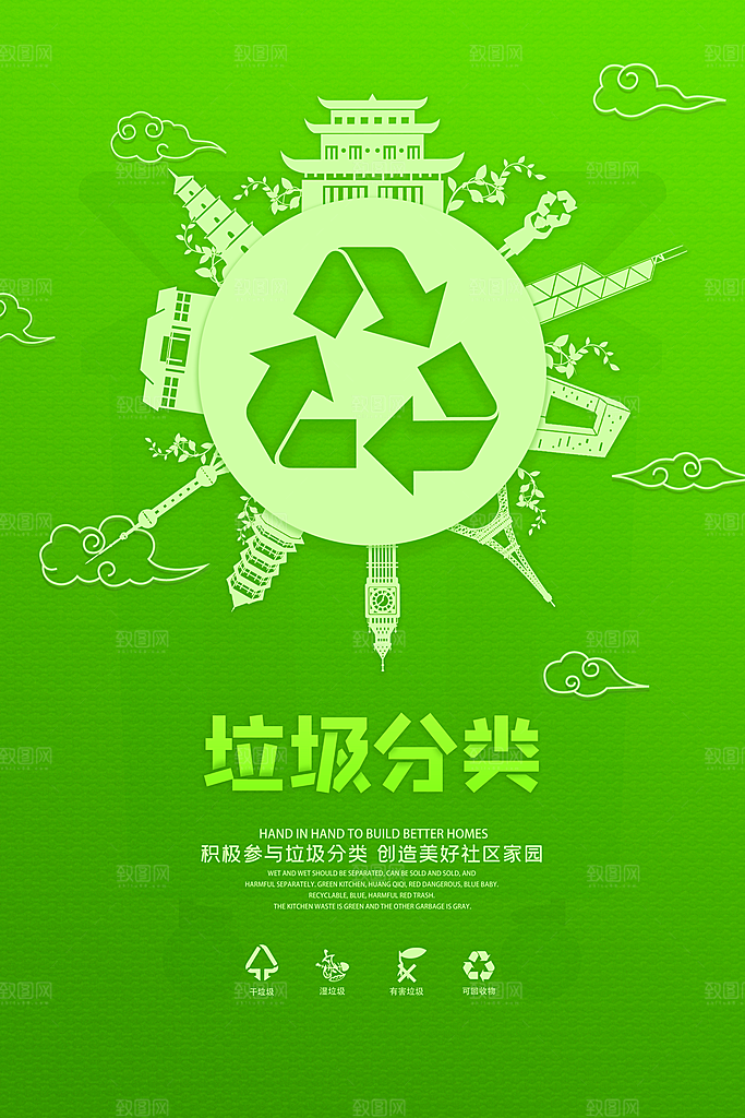 守护地球绿色家园垃圾分类