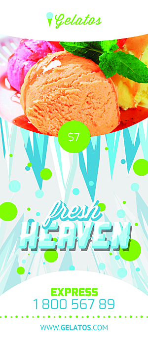 甜品美食冰淇淋夏天海报