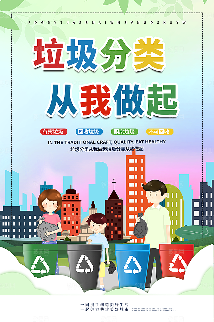 保护环境垃圾分类海报