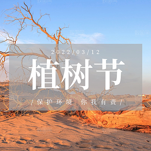 植树节保护环境媒体宣传海报