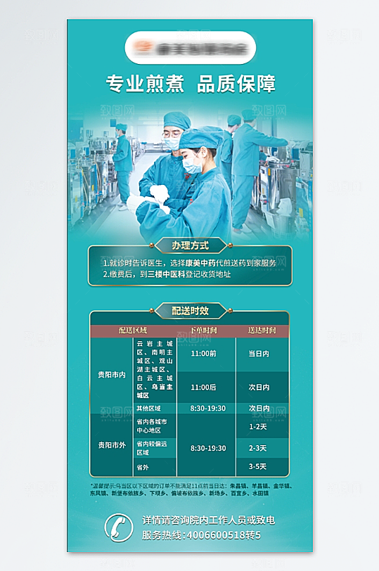 医疗海报大气节约风