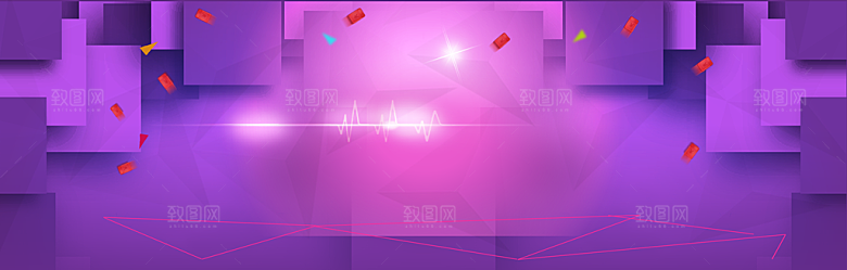 紫色渐变发光创意海报背景