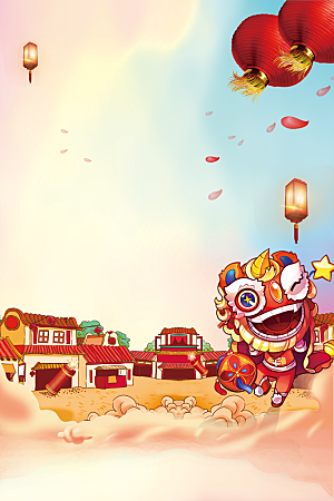 新年春节节日新春海报设计背景