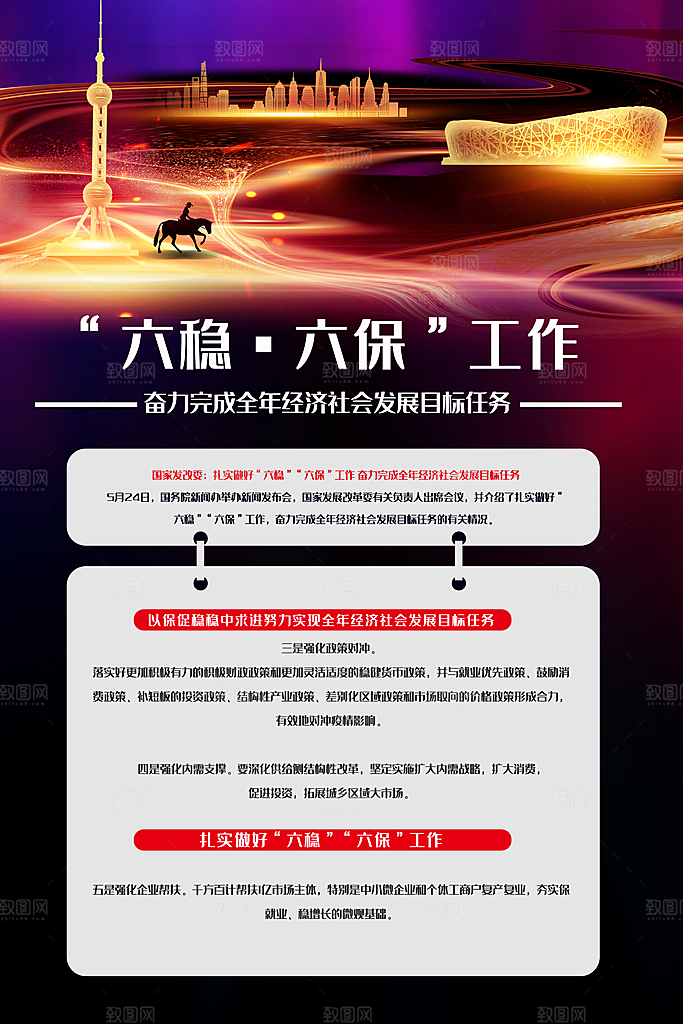 两会聚焦解读宣传海报
