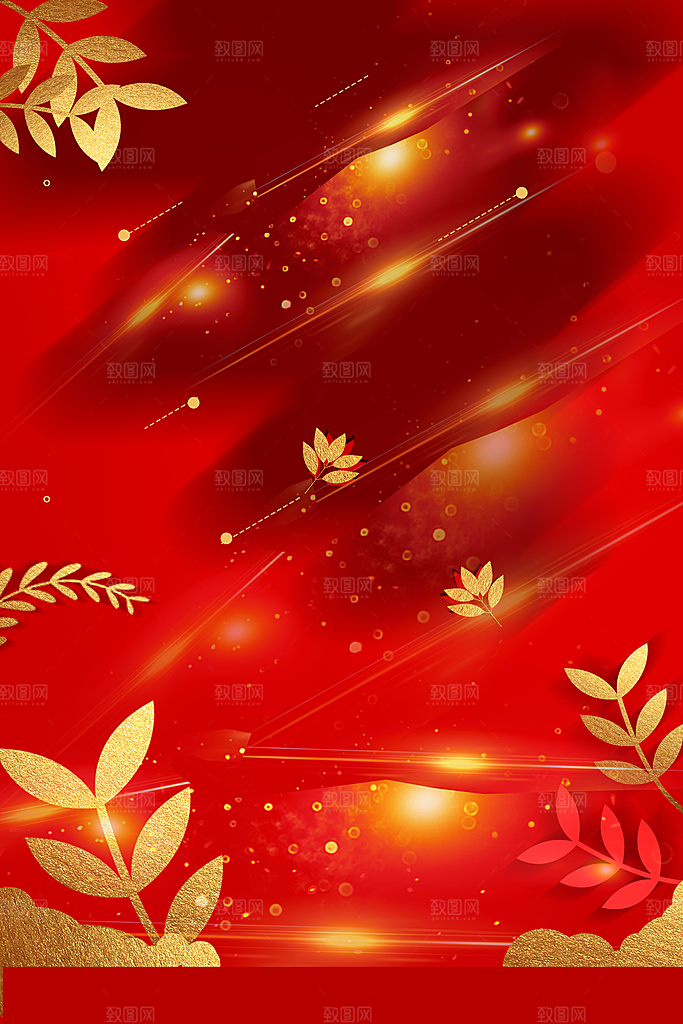 红色星光渐变背景设计