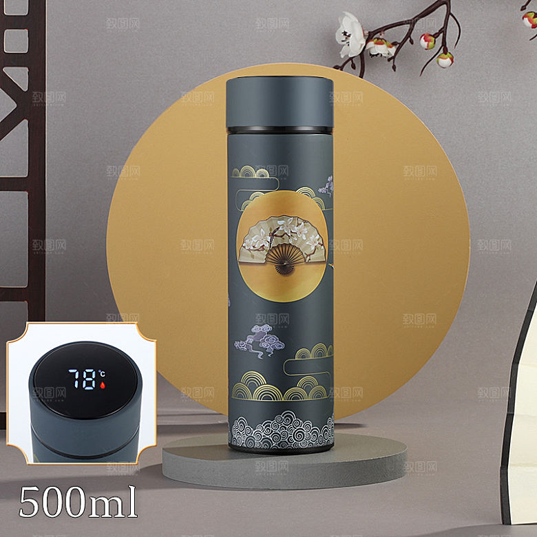 中国风保温杯杯子水杯图片