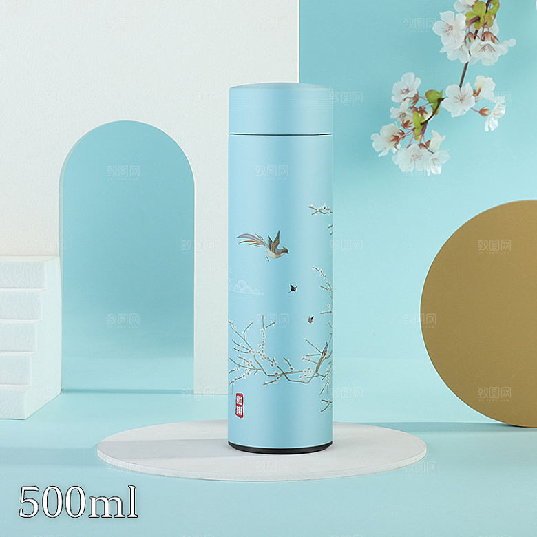 中国风保温杯杯子水杯图片