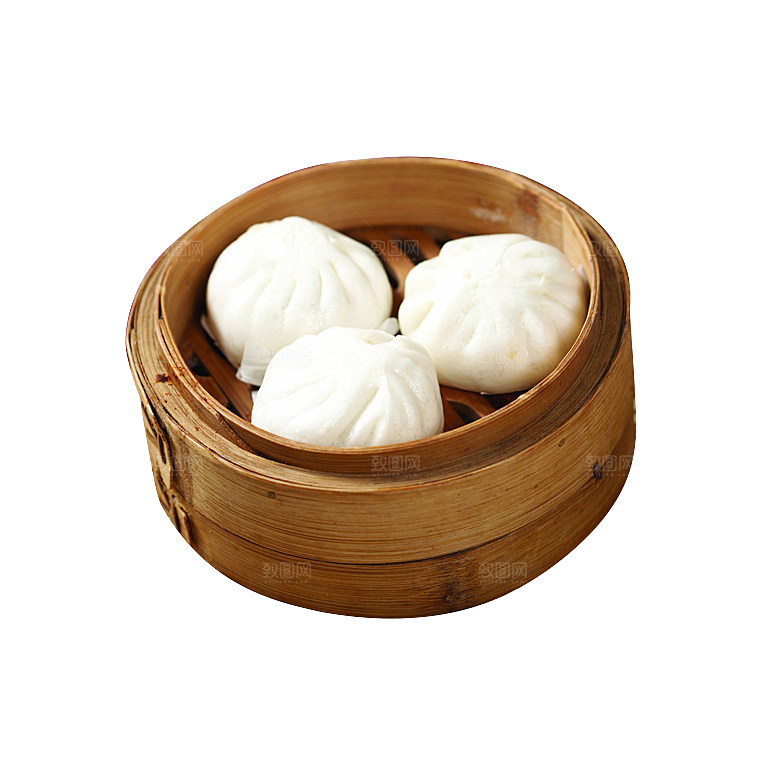 卡通小笼包手绘蒸包子素材