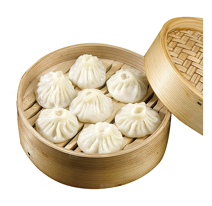 卡通小笼包手绘蒸包子素材