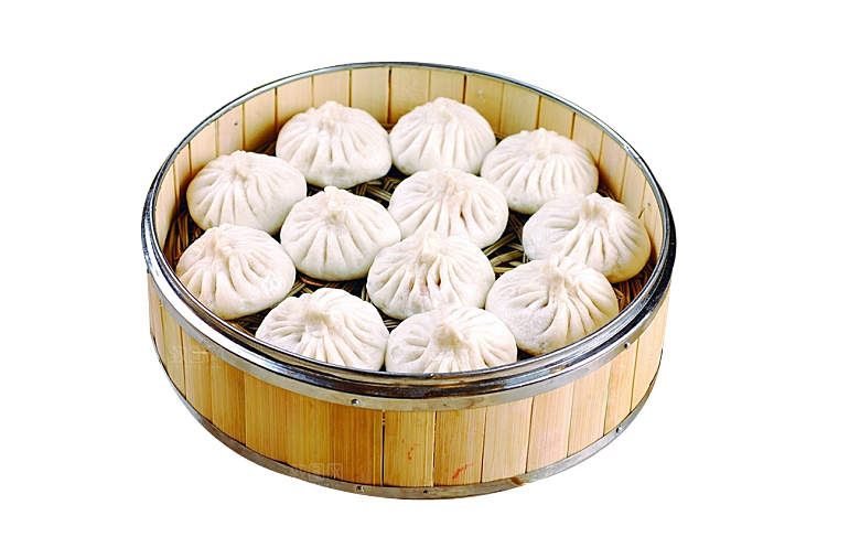 卡通小笼包手绘蒸包子素材