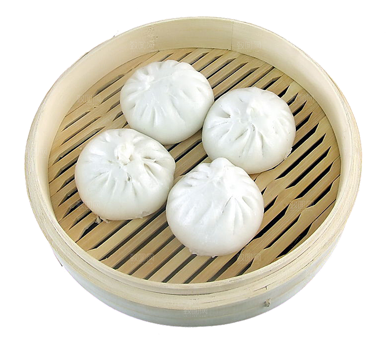 手绘卡通蒸包包子素材