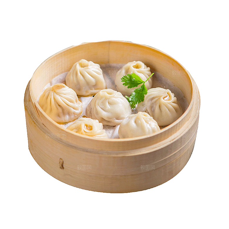 卡通手绘小笼包包子元素